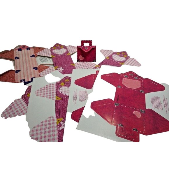 Valentine Purse Gift Box Craft Kit 8 purses Fold and Tuck Current - Picture 2 of 7